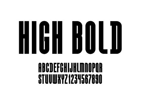 High Black Font Condensed Tall Ultra Bold Alphabet Trendy Uppercase Latin Letters From A To Z ...