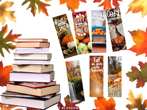 Printable Fall Bookmarks Fall Printable Fall Bookmark Set - Etsy