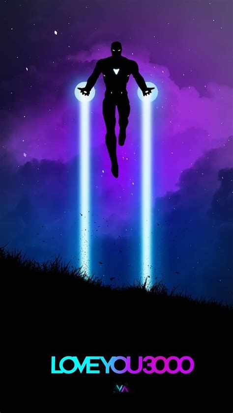 Love You 3000 Iron Man Neon Art iPhone Wallpaper - iPhone Wallpapers Marvel Heroes, Marvel N Dc ...