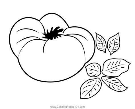 Fresh Big Tomato Coloring Page for Kids - Free Tomatoes Printable Coloring Pages Online for Kids ...