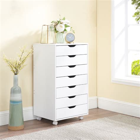 Debbie 7-Drawer Office Storage Cabinet by Naomi Home-Color:White ...