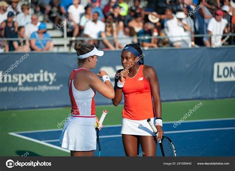 Coco Gauff Usa Caty Mcnally Usa Doubles Championship Win Citi — Stock Editorial Photo ...