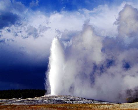 "~ Yellowstone ~ Old Faithful Geyser ~" by Brion Marcum | Redbubble