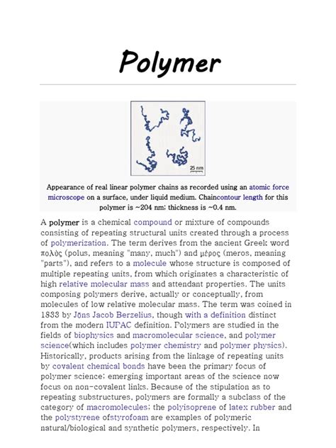 Chemistry Project On Polymer | PDF | Polymers | Copolymer