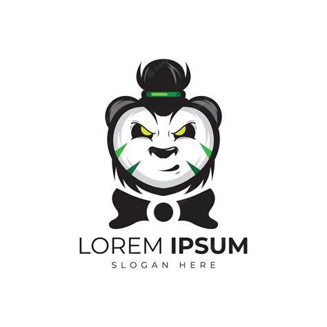 Premium Vector | Awesome kung fu panda logo design