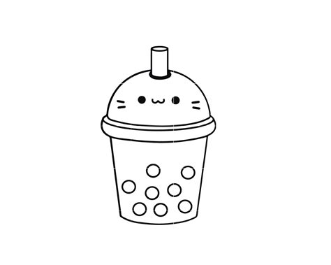 Bubble Tea Outline SVG, Boba Tea Outline, Kawaii Food, Korean Boba Tea - Etsy Canada | Bubble ...