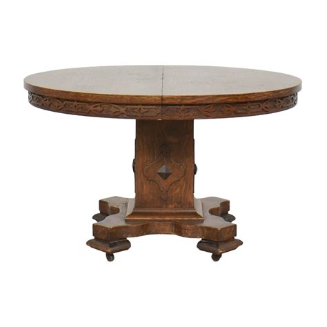 Vintage Round Pedestal Dining Table | 53% Off | Kaiyo