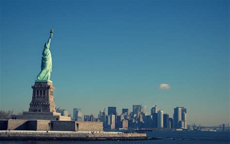 Statue Of Liberty New York, New York City, USA, clear sky, city HD ...