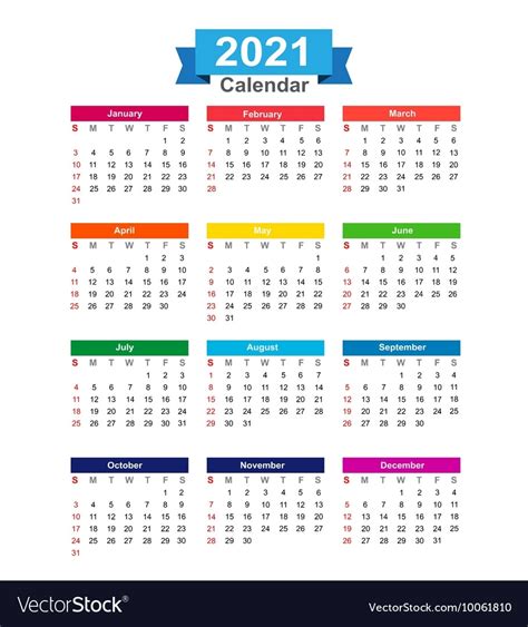 Year Calendar For 2021 | Month Calendar Printable