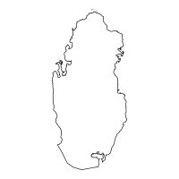 Qatar Map Outline