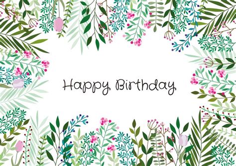 Free Printable Floral Birthday | Creative Center