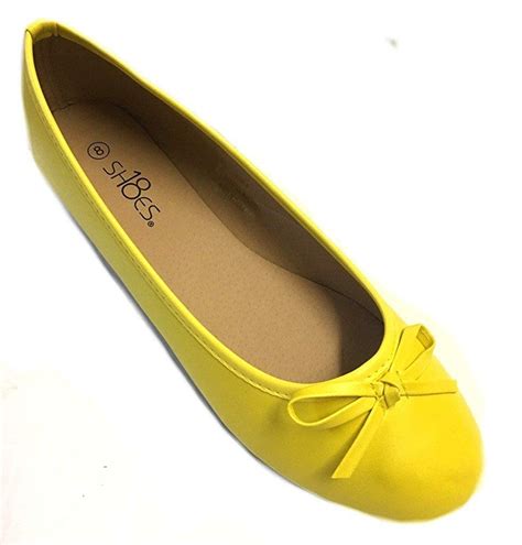 Shoes 18 Womens Ballerina Ballet Flats Shoe 8500 Canary Yellow 9 - Walmart.com