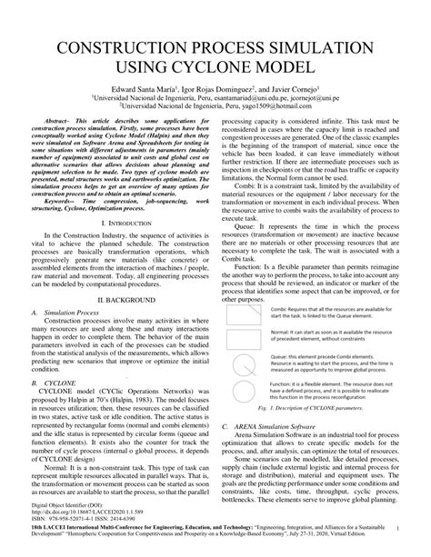 (PDF) Construction Process Simulation using Cyclone Model