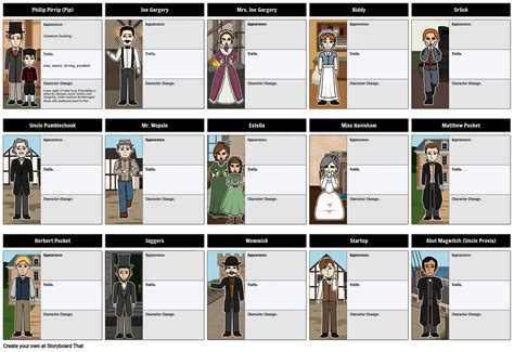 Great Expectations Characters Storyboard by rebeccaray