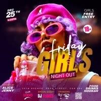 GIRLS NIGHT OUT PARTY FLYER TEMPLATE | PosterMyWall