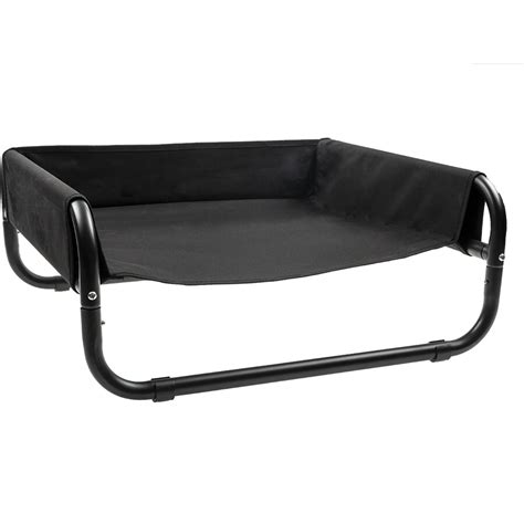 Tails Elevated Pet Bed Black - Large | BIG W