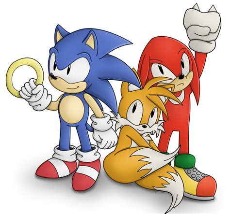 Classic Sonic, Tails and Knuckles by esonic64 on DeviantArt