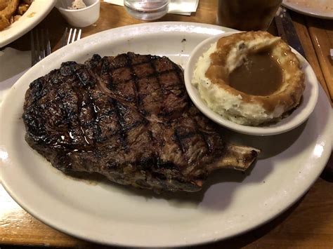 20oz bone-in ribeye from Texas Roadhouse. : steak