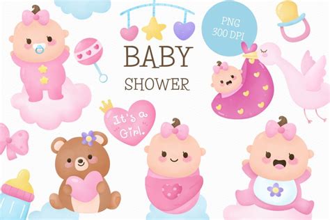 Its A Girl Baby Shower Clipart