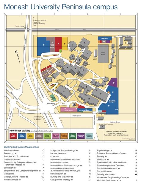 Monash peninsula map - Monash university campus map (Australia)