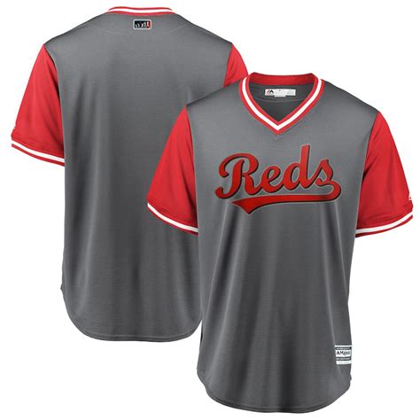 Cincinnati Reds Majestic 2018 Players' Weekend Team Jersey – Gray/Red