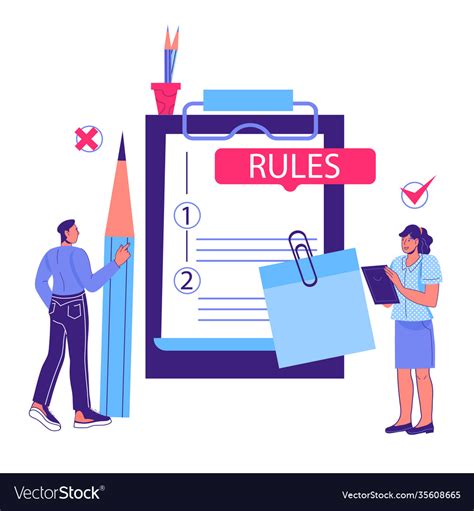 Business rules and main company policy cartoon Vector Image