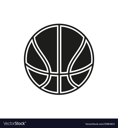 Basketball ball outline in white background Vector Image