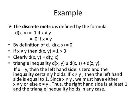 Metric space