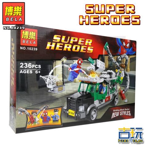 BELA MARVEL Super Heroes Avengers Spider-Man DOC OCK TRUCK HEIST DIY Building Blocks Minifigures ...