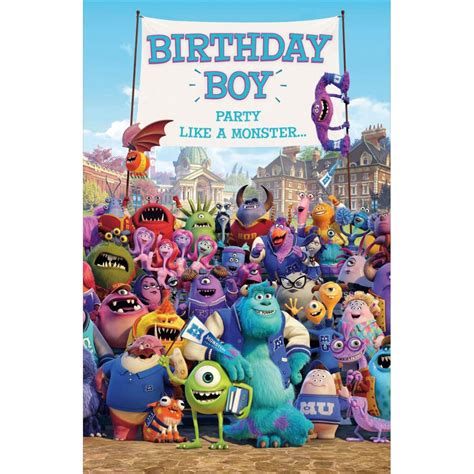 Birthday Boy Monsters University Birthday Card (418984-0-1) - Character Brands