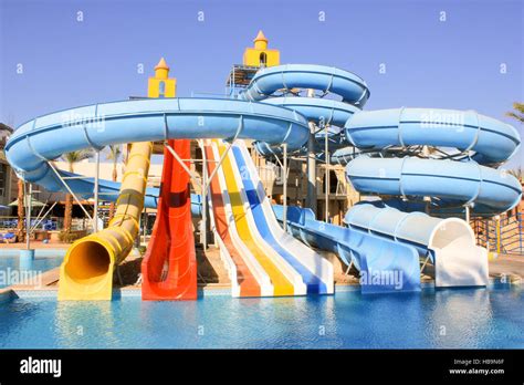 Water Park Slides Stock Photo - Alamy