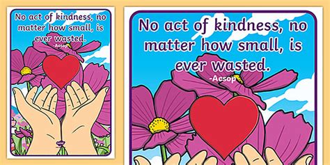 👉 No Act of Kindness Motivational Poster (teacher made)