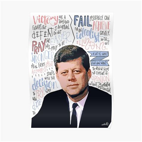 "John F Kennedy / JFK" Poster by Naomillustrates | Redbubble