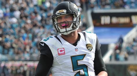 Jacksonville Jaguars quarterback Blake Bortles reacts to Tony Romo's ...