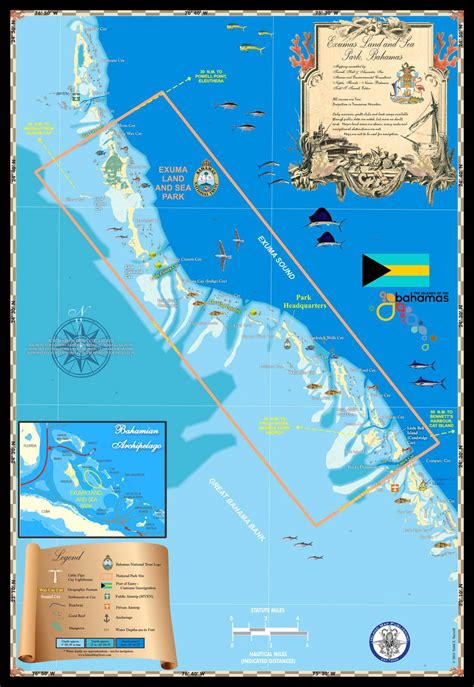 Exumas Land & Sea Park Map - Island Map Store