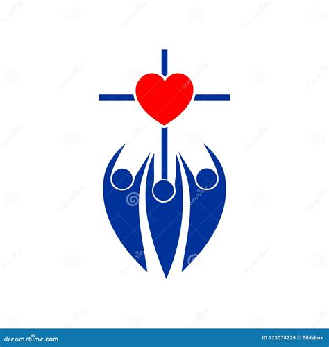 Church Logo. United in Christ. Stock Vector - Illustration of crucifixion, holding: 123078229