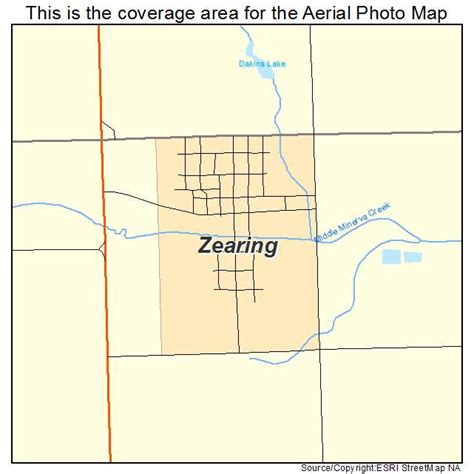 Aerial Photography Map of Zearing, IA Iowa