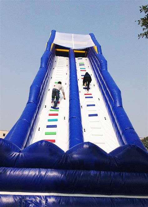 Blue Durable Adult Giant Inflatable Slide Satety Large Blow Up Water Slides