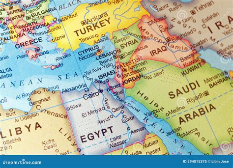 Map Of Israel, Palestine And Gaza Strip.Conflict Between Israel And ...