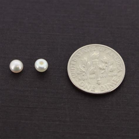 Wholesale White Freshwater Button Pearls 4-5mm - June Birthstone (Sold Per Pair)|Jewelry Making ...