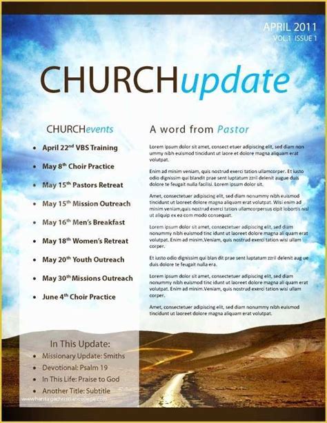 Free Church Bulletin Templates Microsoft Publisher Of Pathway Church ...