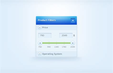 Price Slider - Download Free PSD and HTML