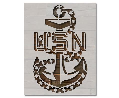 USA US USN Navy Chief Anchor Custom Stencil (400) – Stencilville