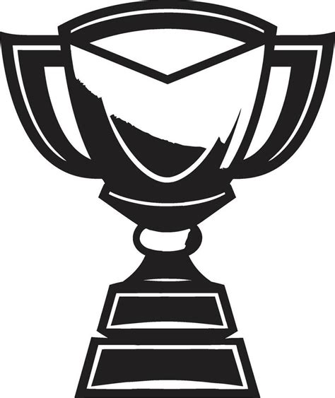 Symbol of Champions Glory Trophy Vector Icon Success in Monochrome ...