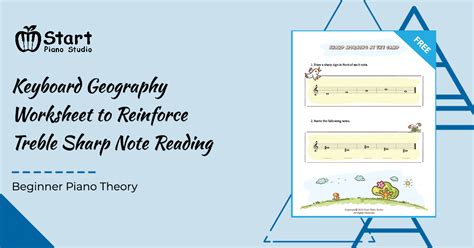 Beginner Piano Sharp Note Reading Worksheet - Piano Heroes