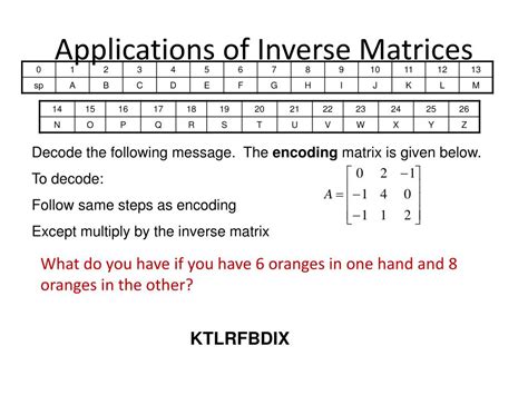 PPT - Applications of Inverse Matrices PowerPoint Presentation, free download - ID:1466140