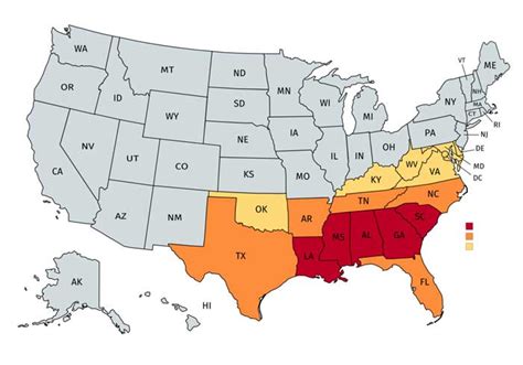 Map Of Southern States - United States Map