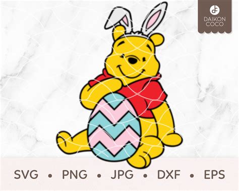 Winnie the Pooh Easter Egg Winnie Pooh Bunny SVG Svg Png Jpg - Etsy UK