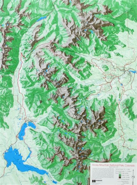 Raised Relief Map of Rocky Mountain National Park, Colorado | Relief ...