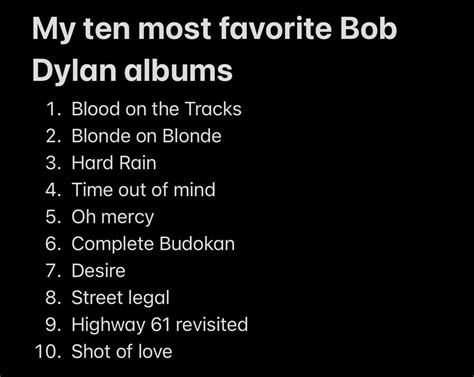 My favorite Bob Dylan albums : r/bobdylan